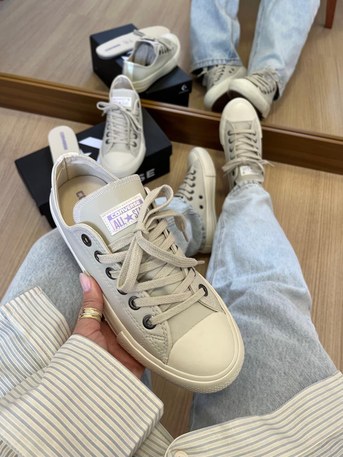 Tênis Casual Inspired All Star Nude